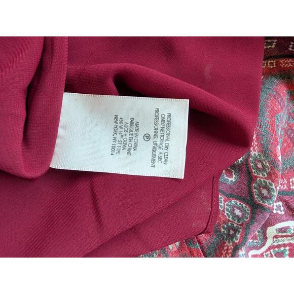 NWT Alice + Olivia Clare Long-Sleeve Turtleneck Belt Dress Sz 0 Burgundy #2C453 - Picture 12 of 12